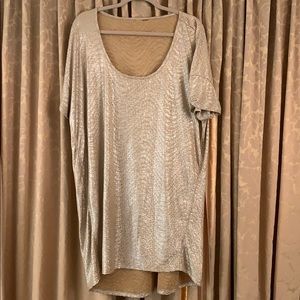 Gold maternity dress